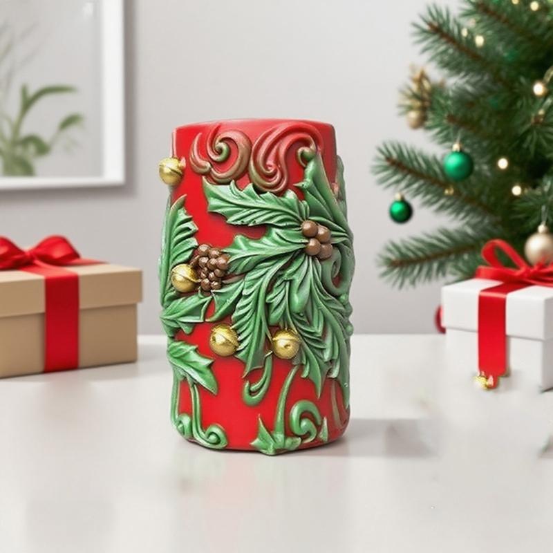 Flower Embossed Cylinder Silicone Candle Mould Food Grade Silicone For Making Candle Soap Chocolate Holiday Decoration
