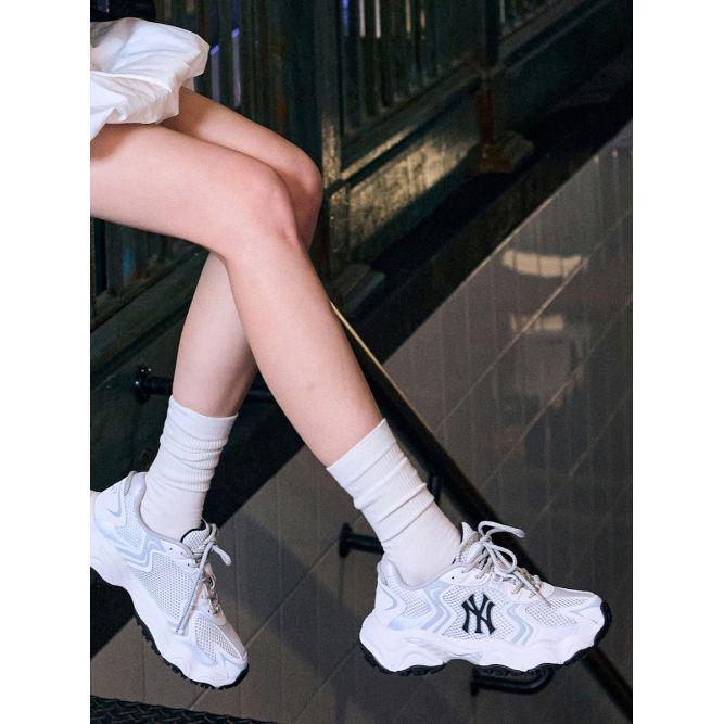 MLB New York Yankees Bequeme Weiche Höhensteigernde Low-Top Dad-Schuhe Unisex-Sneaker Weiß 3ASHW075N-50WHS 37.5 white