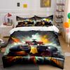 High-Speed Race Car Artwork Print Soft Comfortable Duvet Cover Bedding Set Included 1*Duvet Cover  2*Pillowcases Luxury Gif