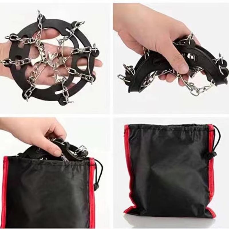 Outdoor Winter Hiking Climbing Snow Spikes Crampons Cleats Chain Claws Grips Boots Cover Ice Gripper Spike for Shoes Anti Slip