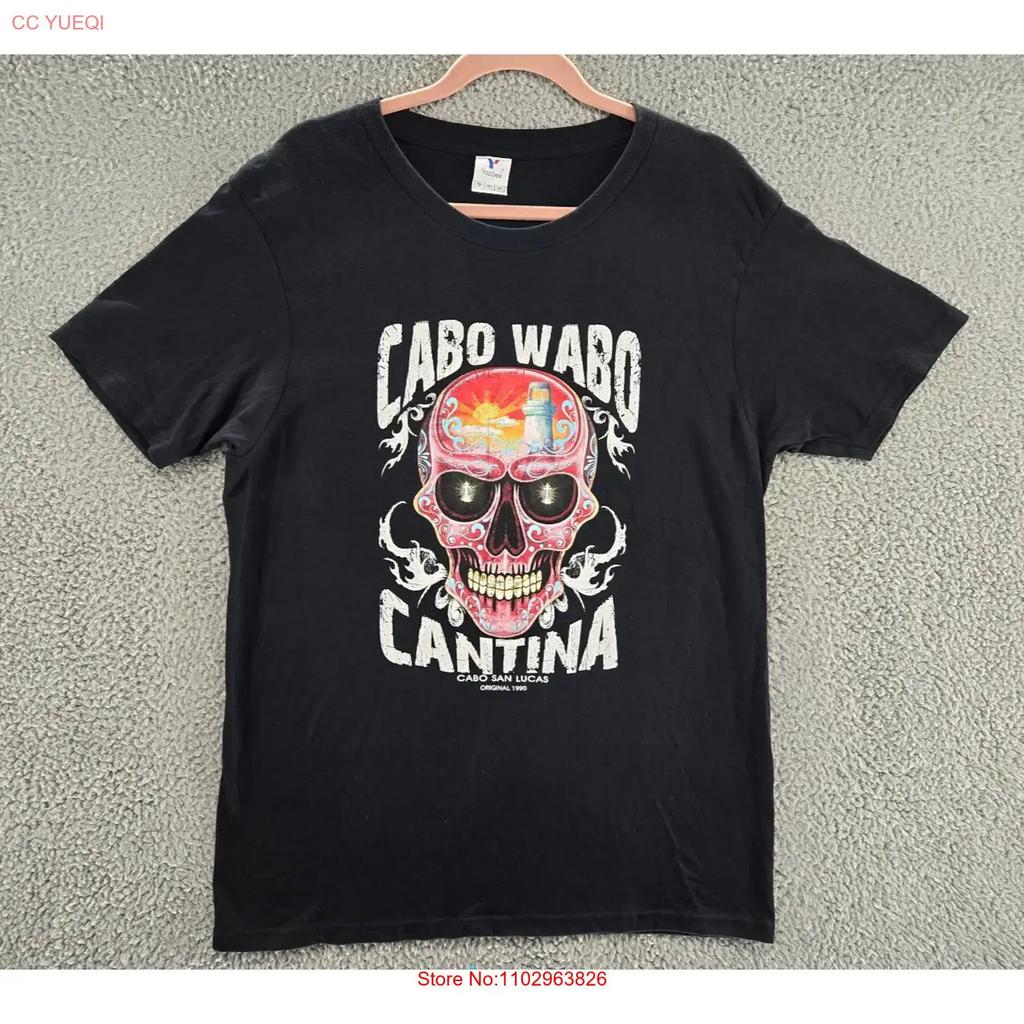 Vintage Cabo Wabo Cantina T Shirt Mens Large Y2K San Lucas Mexico Black Bar Skull vintage Washed Slightly designer clothes