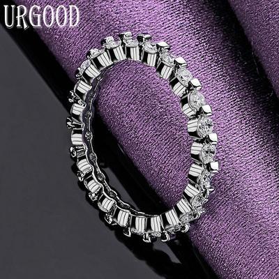 925 Sterling Zilver Multi AAA Zirkonia Ronde Ring Mode Sieraden