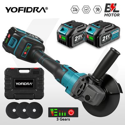 125mm Fırçasız Avuç Taşlama Makinesi 3 Vitesli Kablosuz Metal Ahşap Taşlama Parlatma Kesme Aleti Makita 21V Akü Pimi İçin