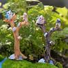 1 Pcs Mini Branches d'Arbre Résine Miniatures Hibou Jardin de Fées Maison Kit Poupées Ornements de Noël Jouets pour Bébés