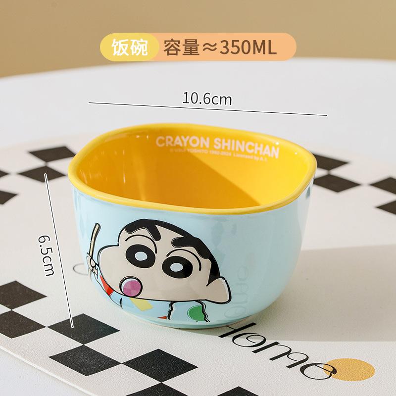 Cute Cartoon Square Bowls Student Children Fruit Tableware Ceramics Material Primary School Special Tablewares Kids Rice Bowl
