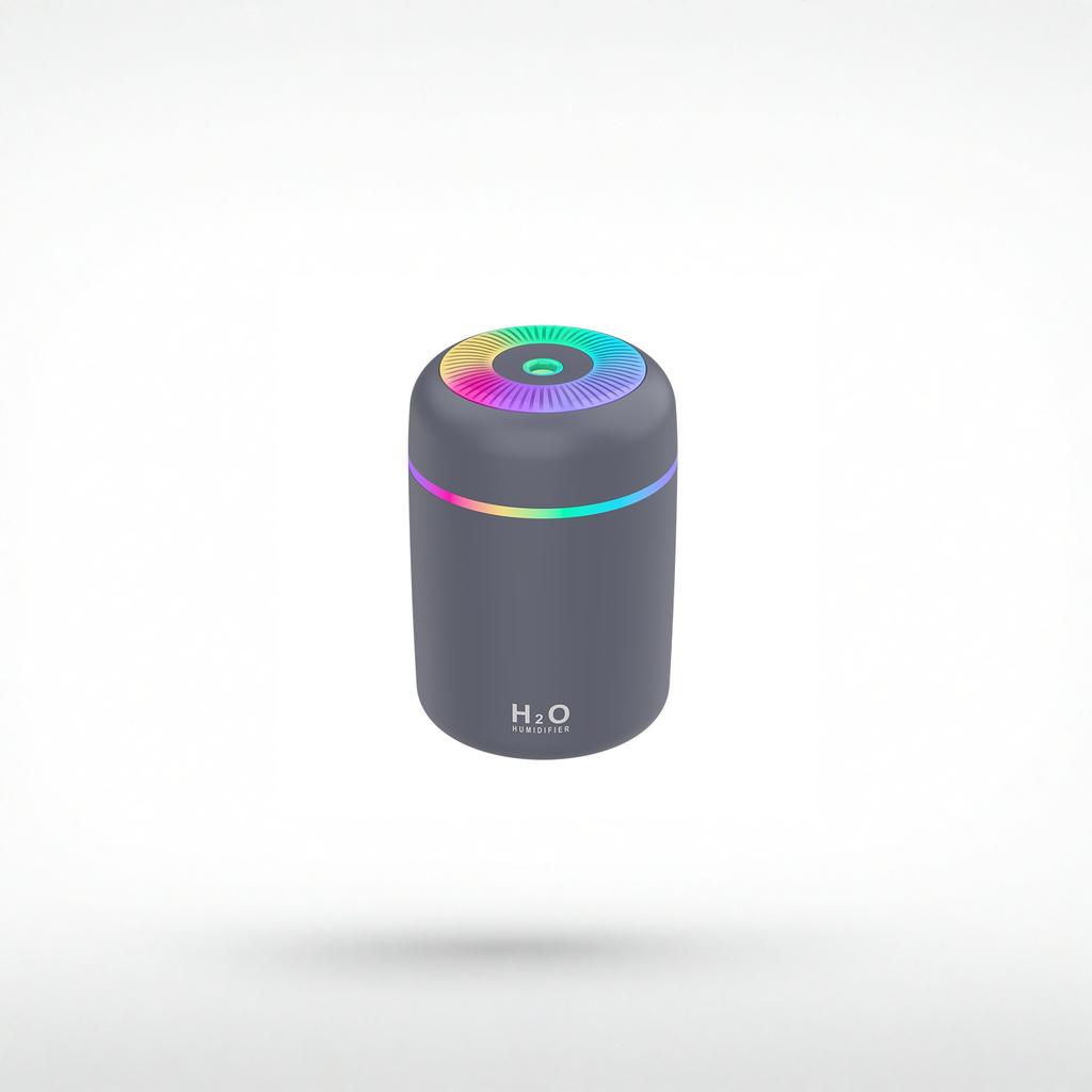 Humidificateur Tasse Colorée avec Lumières Clignotantes, Diffuseur d'Arôme, Purificateur de Bureau et de Voiture