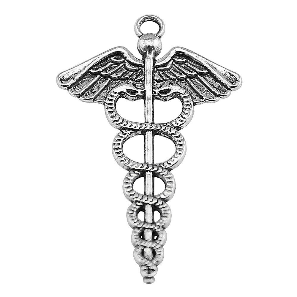 Cobra Snake Charms Antique Bronze Silver Pendants For DIY Bracelet Necklace Jewelry