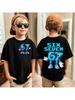 Six Seven Kids Y2k Tees Tops Unisex Childrens Meme Name Tag Short Sleeve T Shirt Funny 67 Brainrot Print T-Shirt for Boys Girls