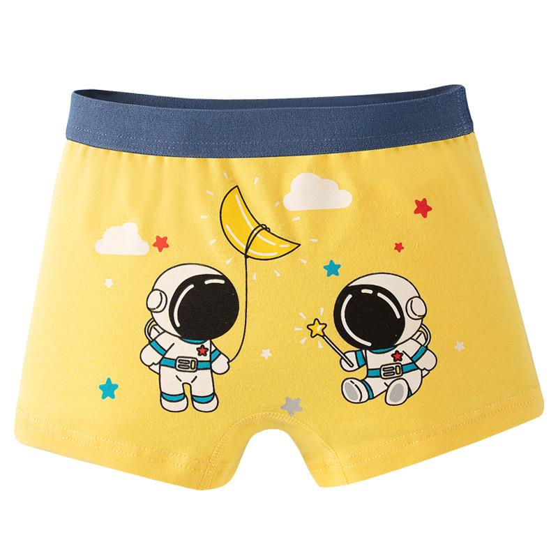 4 PEZZI Boxer da Ragazzo in Cotone Stampa Cartoni Animati Morbido Traspirante Vita Elastica Biancheria Intima per Bambini Piccoli