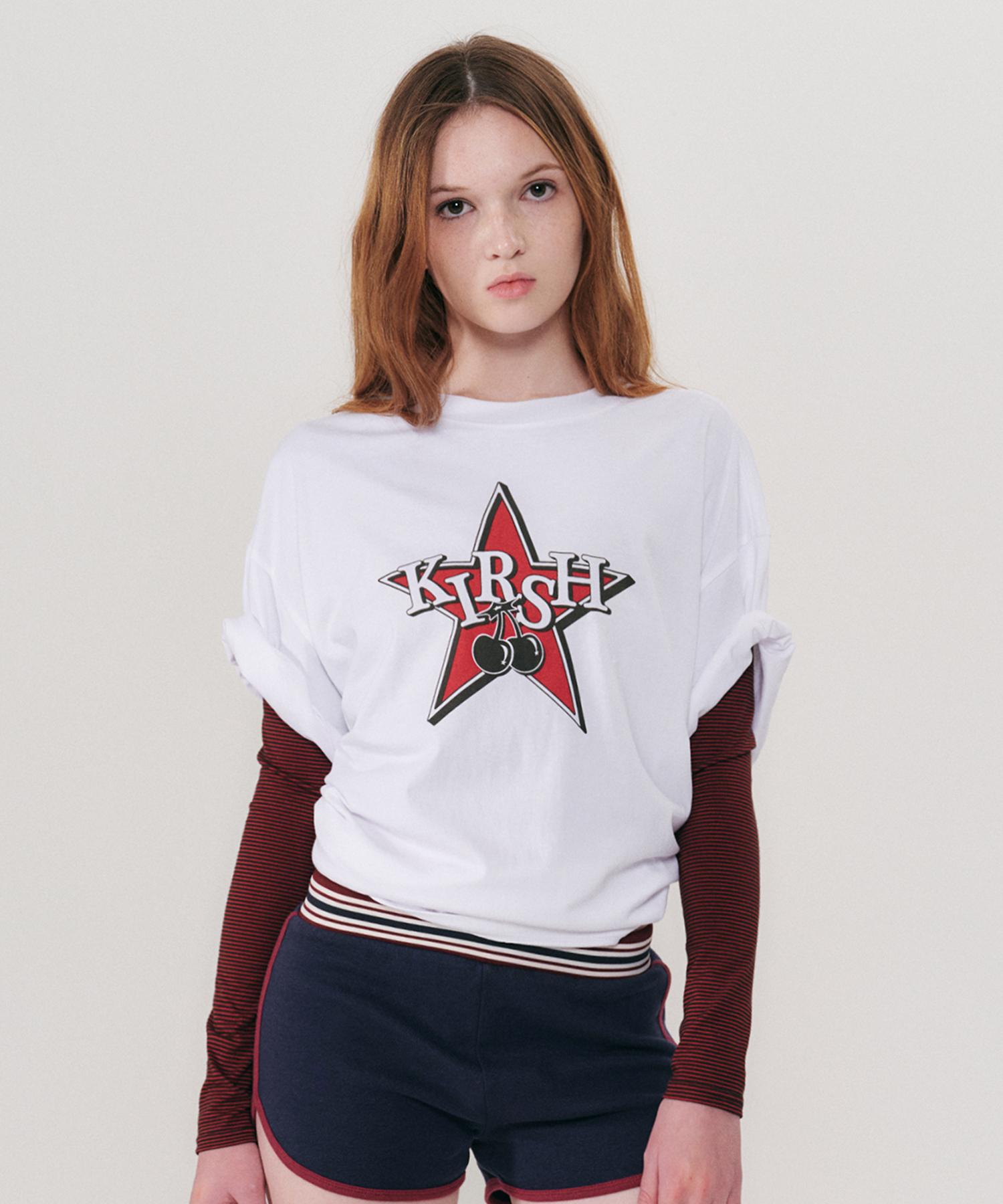 Kirsh Rock Cherry Graphic Loose Fit T-Shirt [White] 1