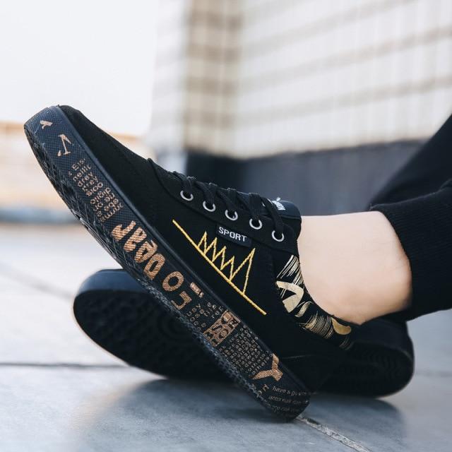 Men 'S Flat Shoes Canvas Sneakers Shoes Fashion Men Comfortable Breathable Casual Shoes Male Lace Up Sneaker