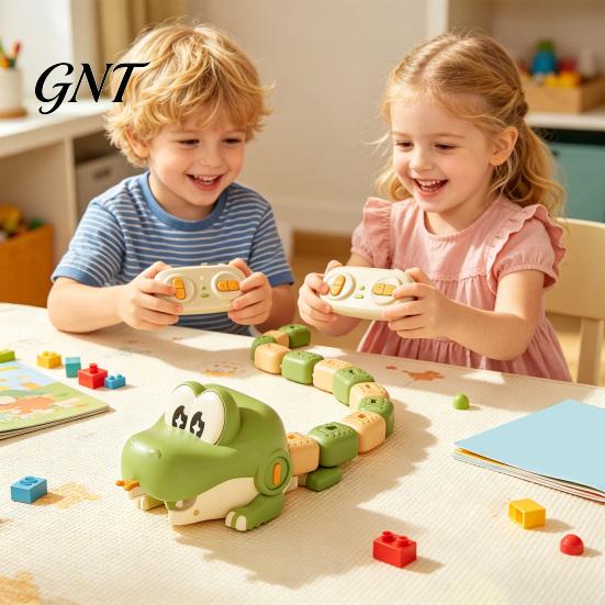 Eating Itself Snake Toy 1/2 Sets RC Electric Magnetic Toy, Remote Control Parent Child Interactive for Kids, Hands-Eye Coordination 2 Players