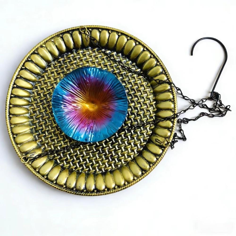 Vintage Design Hanging Bird Feeder Decorative Bird Bathtub Durable Bird Food Container  Courtyard