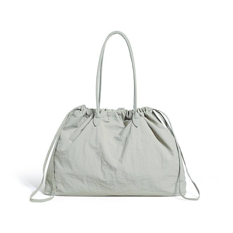 Large Capacity Drawstring Shoulder Bag Sport Lightweight Tote Bag Commuter Travel Storage Bag