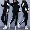 Set 2 piese pentru damă îngroșat de iarnă costum casual cu glugă cu mânecă lungă + pantaloni