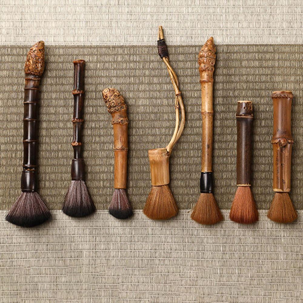 Retro Coffee Grinder Cleaning Brush Bamboo Coffee Machine Accessories Cafe Use