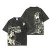Adventure Japanese Bizarre Anime JoJo's T Shirt Anime Y2k Washed T-shirt Summer 100% Cotton Loose Tees Tops Men Unisex C777