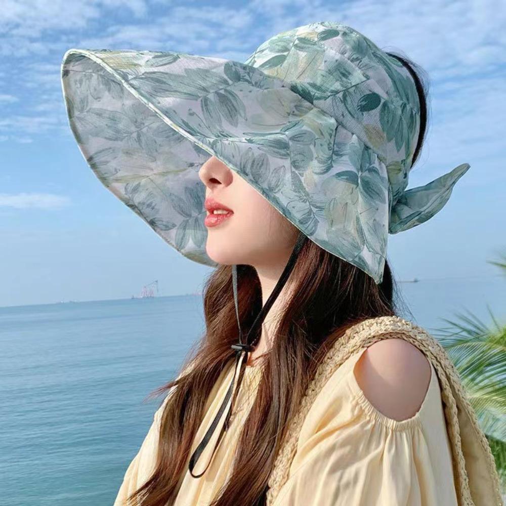 

Simple Ice Silk Sunscreen Cap Wide Brim Fisherman Hat Hot Sale Sunscreen and Shading Hat Summer