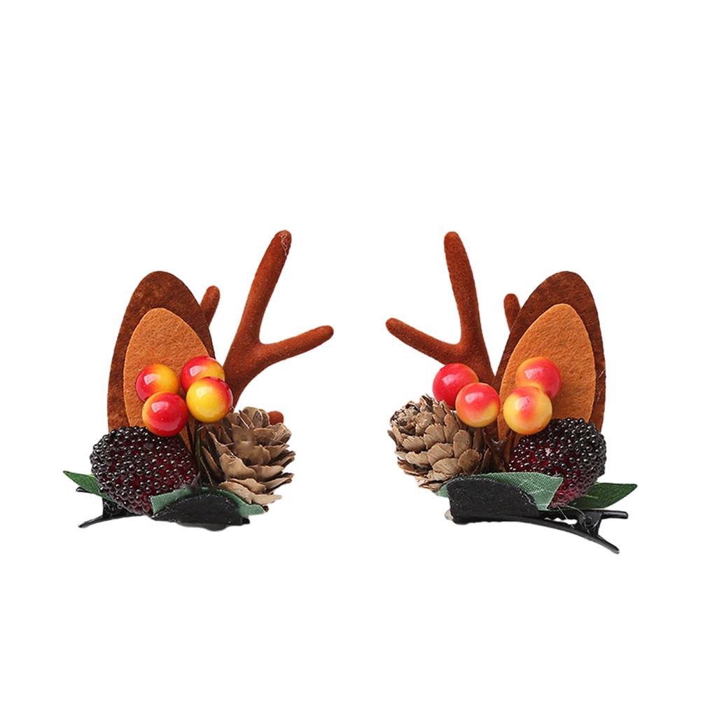 Christmas Hair Clip Hair Barrettes Hair Bow Headpieces Winter Bow Reindeer Barrettes Headwear Hair Accessories