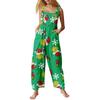 Women's Jumpsuit Halloween Print Casual Loose Vintage Shoulder Strap Cotton Linen