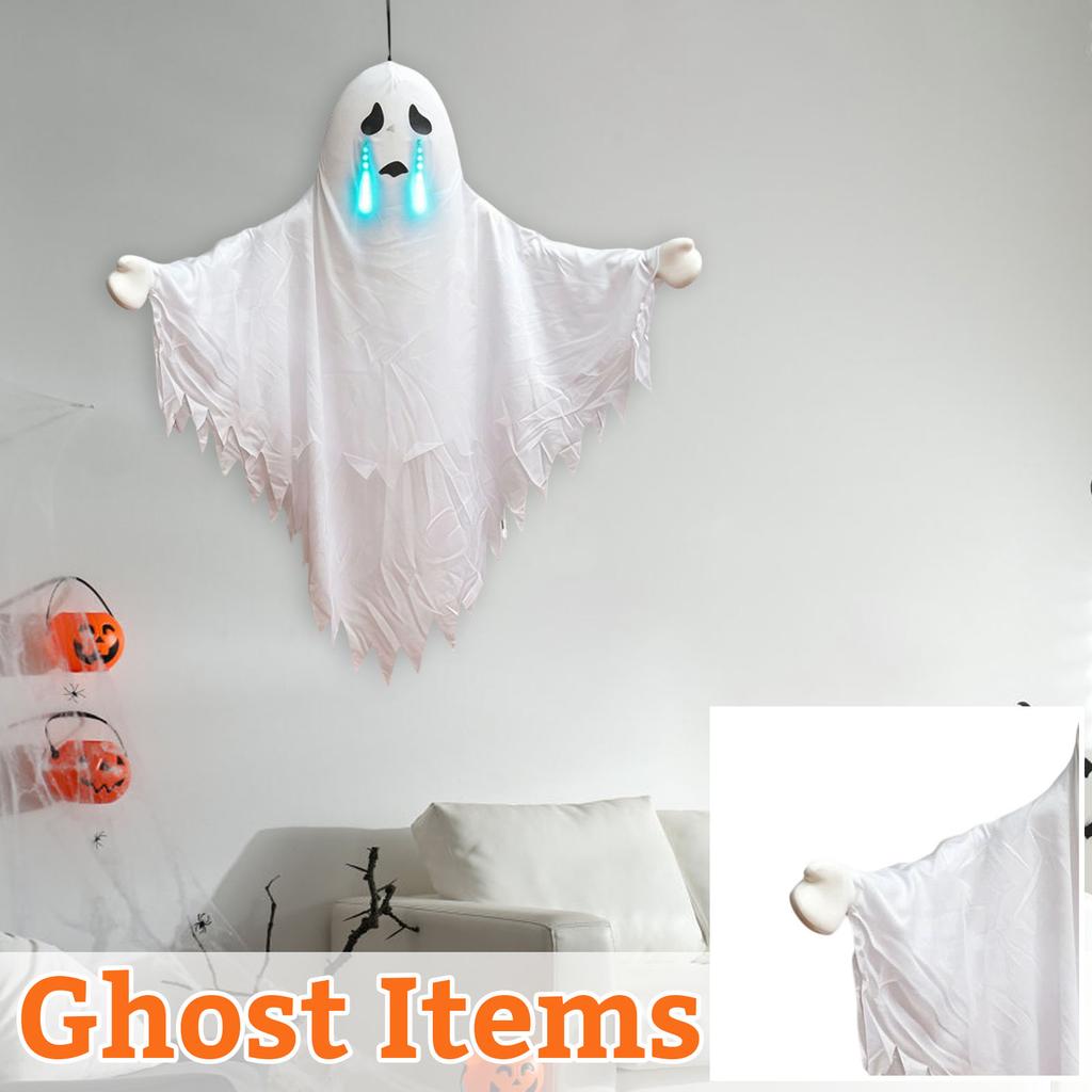Halloween Glowing Hanging Decoration Sound-Activated Talking Prop for Indoor Outdoor Use