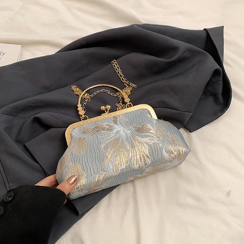 Chic Silk Shoulder Bag Stylish And Trendy Street Fashion Summer 2024 Unique Design