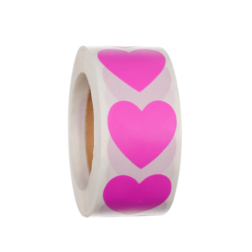 500 Pcs Package Label Gift Packaging Stationery Sticker Scrapbooking Love Heart Shaped Seal Labels