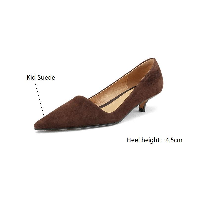 Fashion 2025 Spring Sheep Suede Women Shoes Female Stiletto Heels Shallow Pumps French Elegant Summer Shoes for Women Zapatos Para Mujer