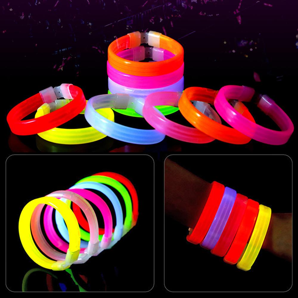 Plastic Luminous Wristband Shine Cuff Concert Support Bracelet Silicone Bracelet  Unisex