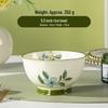 Japanese Ceramic Dining Set: Noodle Bowl, Bathtub Bowl, Microwave-Heating Bowl, High-Temperature Soup Bowl, and Chopsticks.