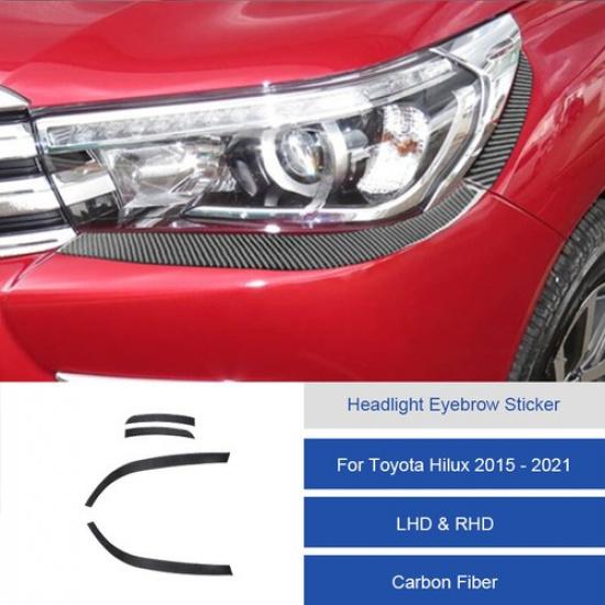 4 шт. Накладки на фары  брови  из углеродного волокна для Toyota Hilux 2015-