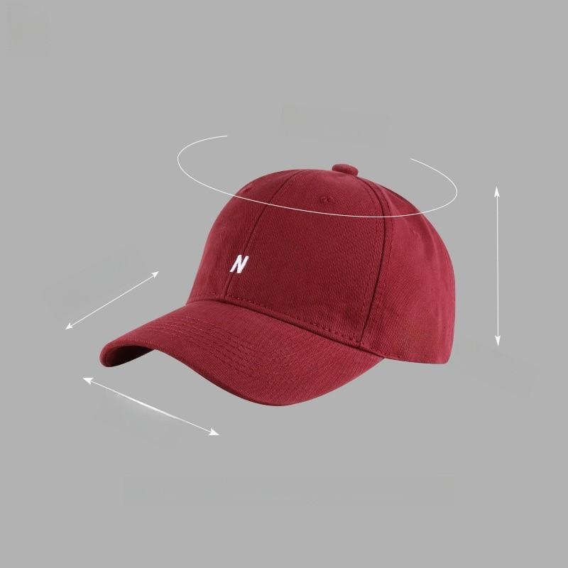 Cotton Baseball Cap With Embroidered Letters For Casual Summer Sun Protection