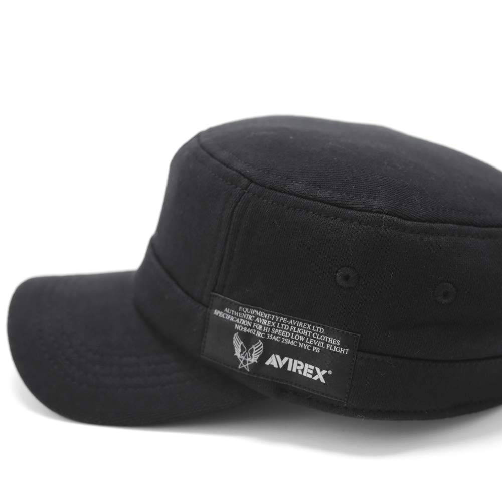AVIREX Mini Bluza Polarowa Standardowa Robocza Czapka Golfowa De Gaulle Czapka, Męska (czarny)