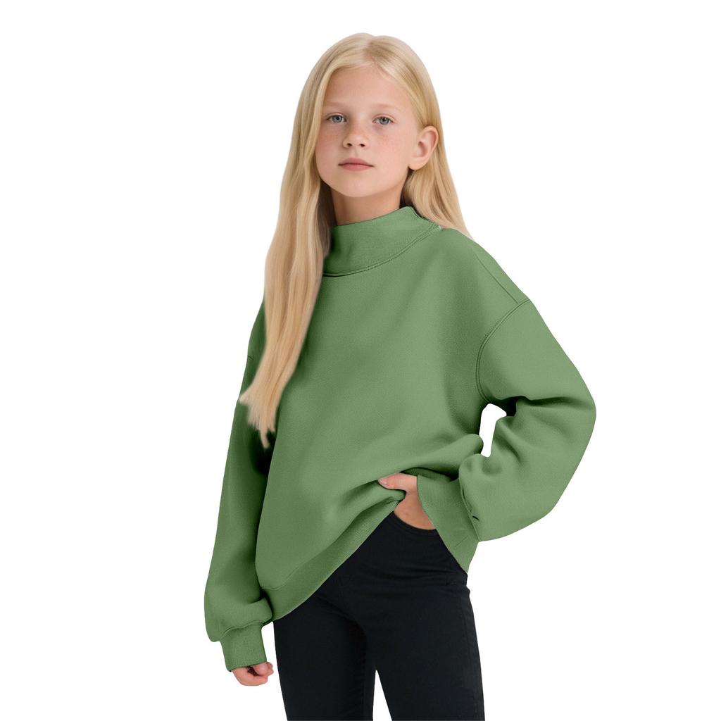 Children's Fashionable Casual Turtleneck Sweatshirt Top