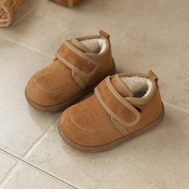 

2025 Winter Kids Plus Velvet Warm Cotton Shoes – Soft Sole Casual Footwear for Toddlers and Boys and Girls Size 25 / Inner length 16 cm хакі