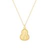 Crushed ice ice gourd necklace female niche high-end ancient method burst gold Fulu collarbone chain