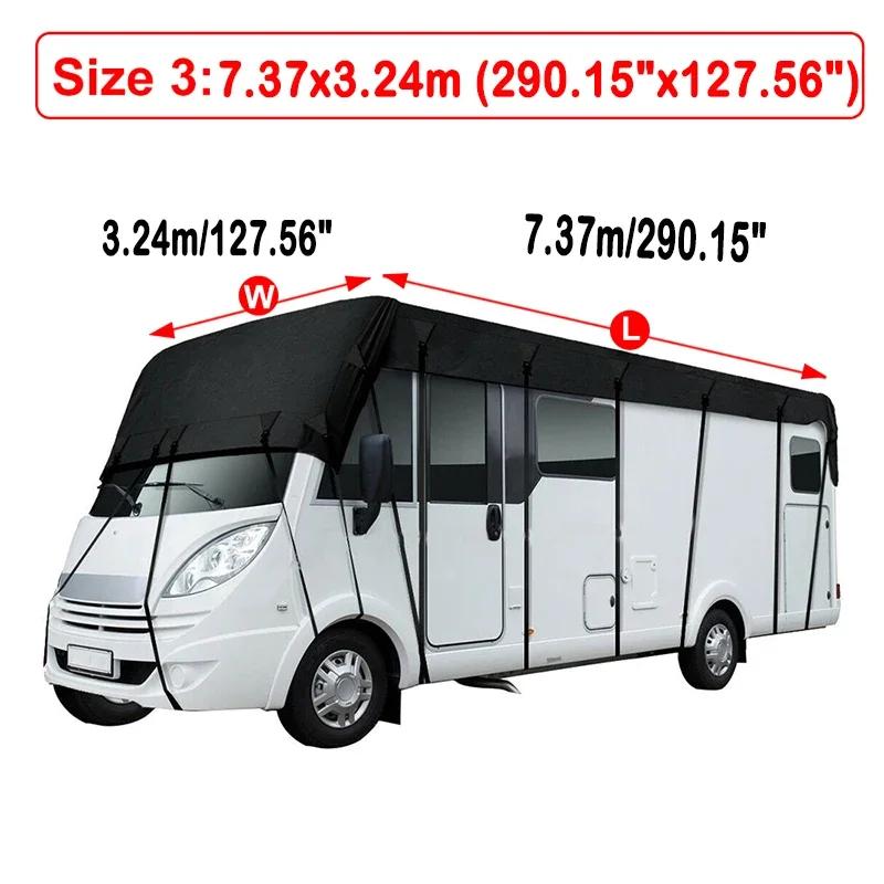 Universal Caravan RV Roof Cover 210D Portable Tarpaulin Durable Motorhome Resistant Outdoor Travel 5*3/6.5*3/7.5*3/8.5*3