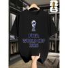 2026 USA-Canadian Cup, FIFA Football Print Crew Neck T-shirt, Street Style, Regular Fit, a Must-have for Football Fans, Suitable for Casual Attire