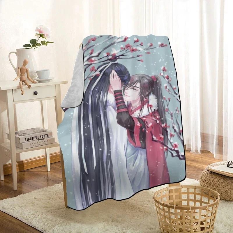 Cute Anime Mo Dao Zu Shi Throw Blanket Personalized Blankets On For The Sofa/Bed/Car Portable 3D Blanket For Kid Home Textiles