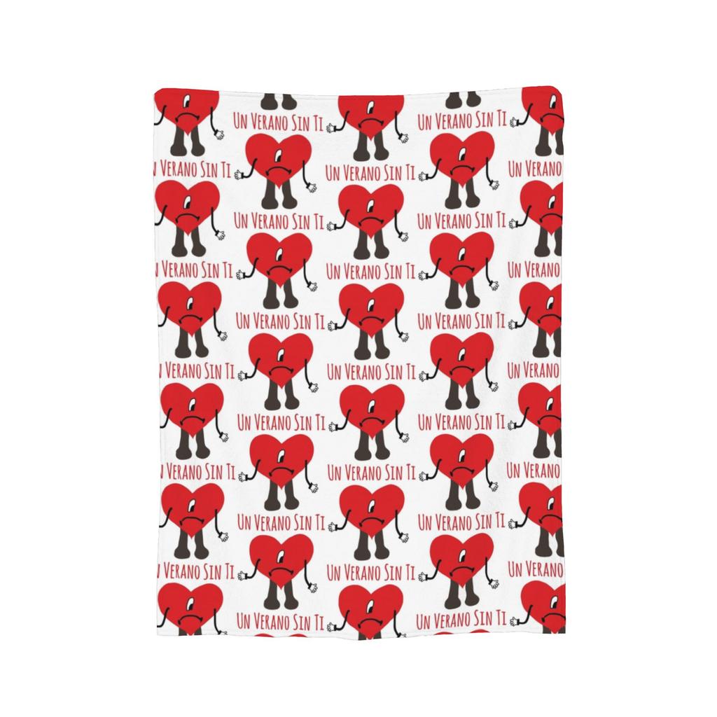 Bad Bunny DTMF  Fleece Blankets Music Funny Throw Blankets for Home 150*125cm Plush Thin Quilt,