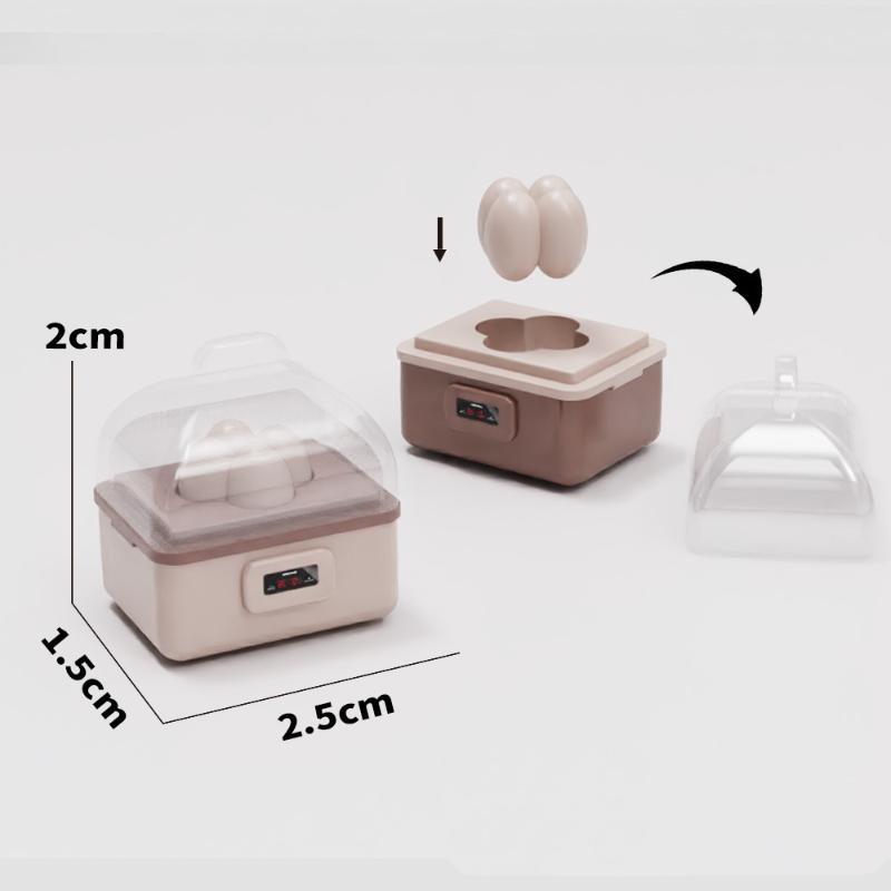 1 Pezzo Forno a Microonde Realistico Cuociriso Bollitore per Uova Giocattolo per Casa delle Bambole 1:12 Elettrodomestici Mobili Cucina per Casa delle Bambole