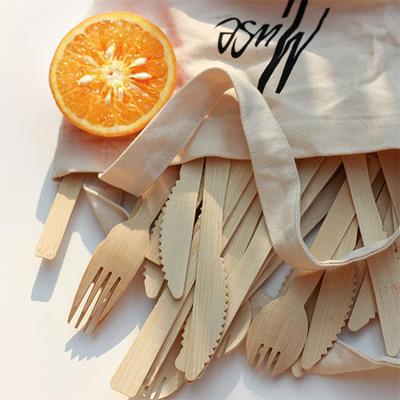 Party Disposable Wooden Cutlery Fork/Spoon/Cutters Knives Party Supplies Kitchen Utensil Birthday Dessert Tableware Packing 16cm