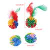 Cats Teaser Toy Soft Colorful EVA Balls 2 Inches Interactive Playing Quiet Balls for Indoor Kitten Chasing & Exercise