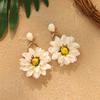 Handmade flower stud earrings - Bohemian style ear rings accessory