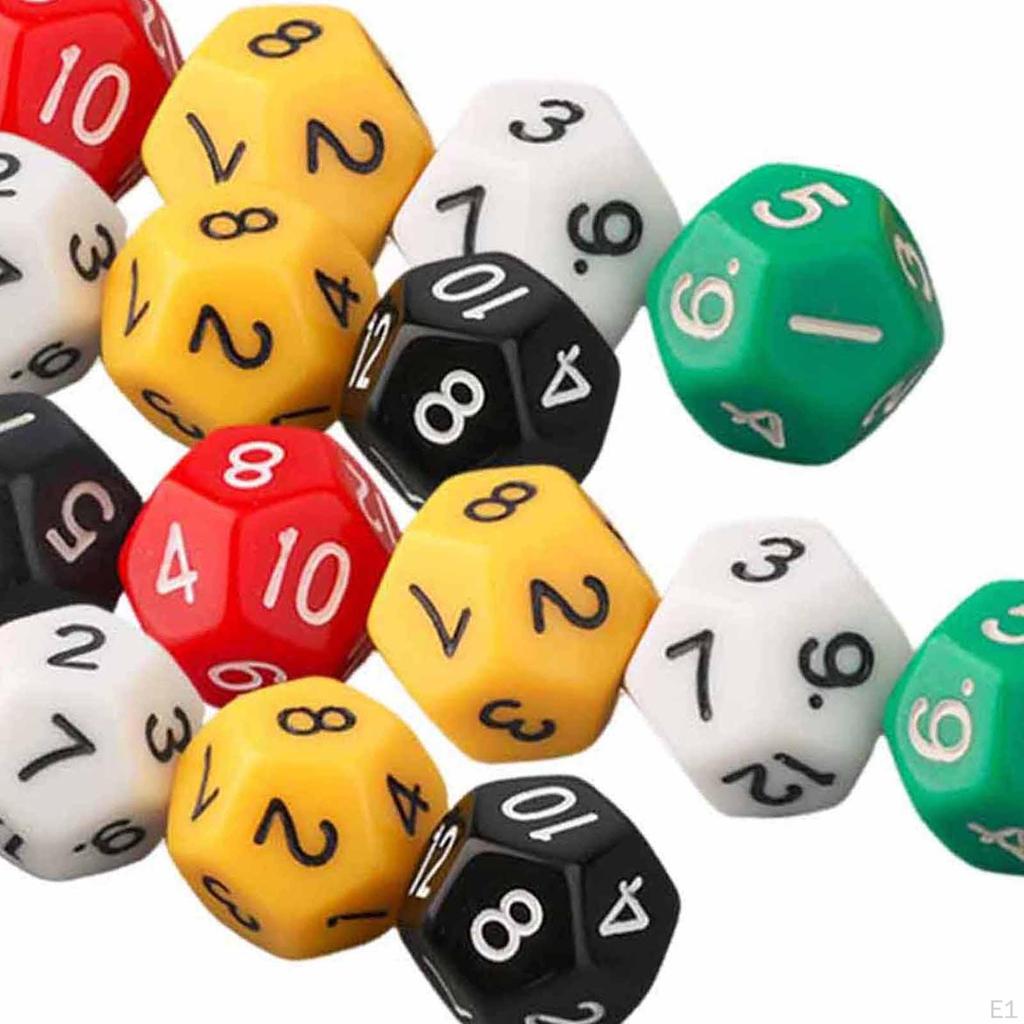 25Pcs Polyhedral Dice D12 Tabletop Game Crafts Party Favors Family Gatherings Vintage Style