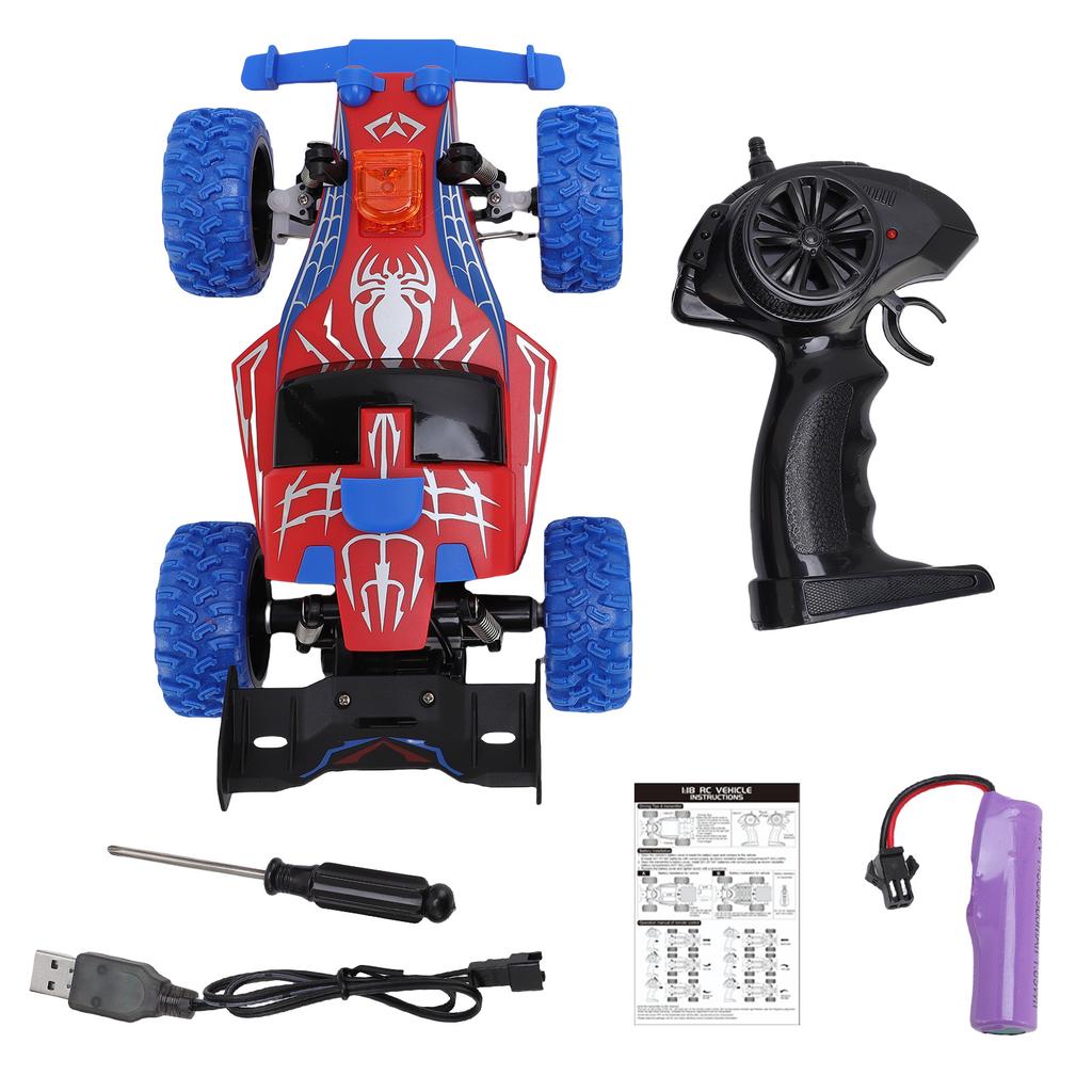 2.4G Kids RC Car, Off Road Remote Control Toy Car with LED Lights, High Speed All Terrain Electric Toy Vehicle for Boys