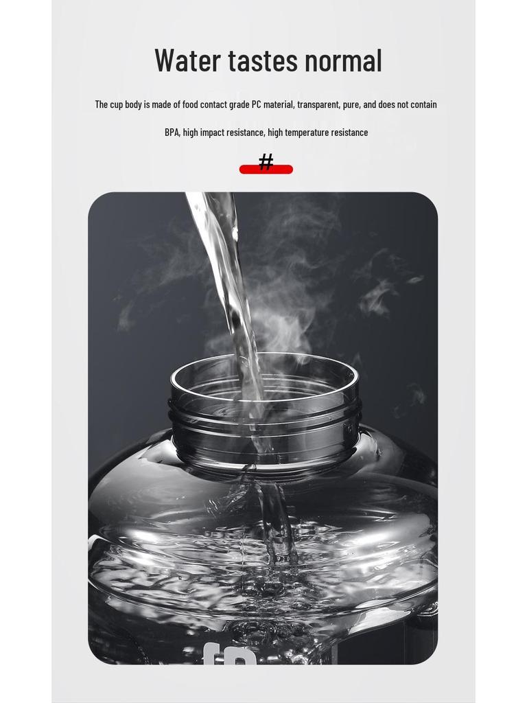 Ton Ton Large Capacity Sports Water Bottle with Straw