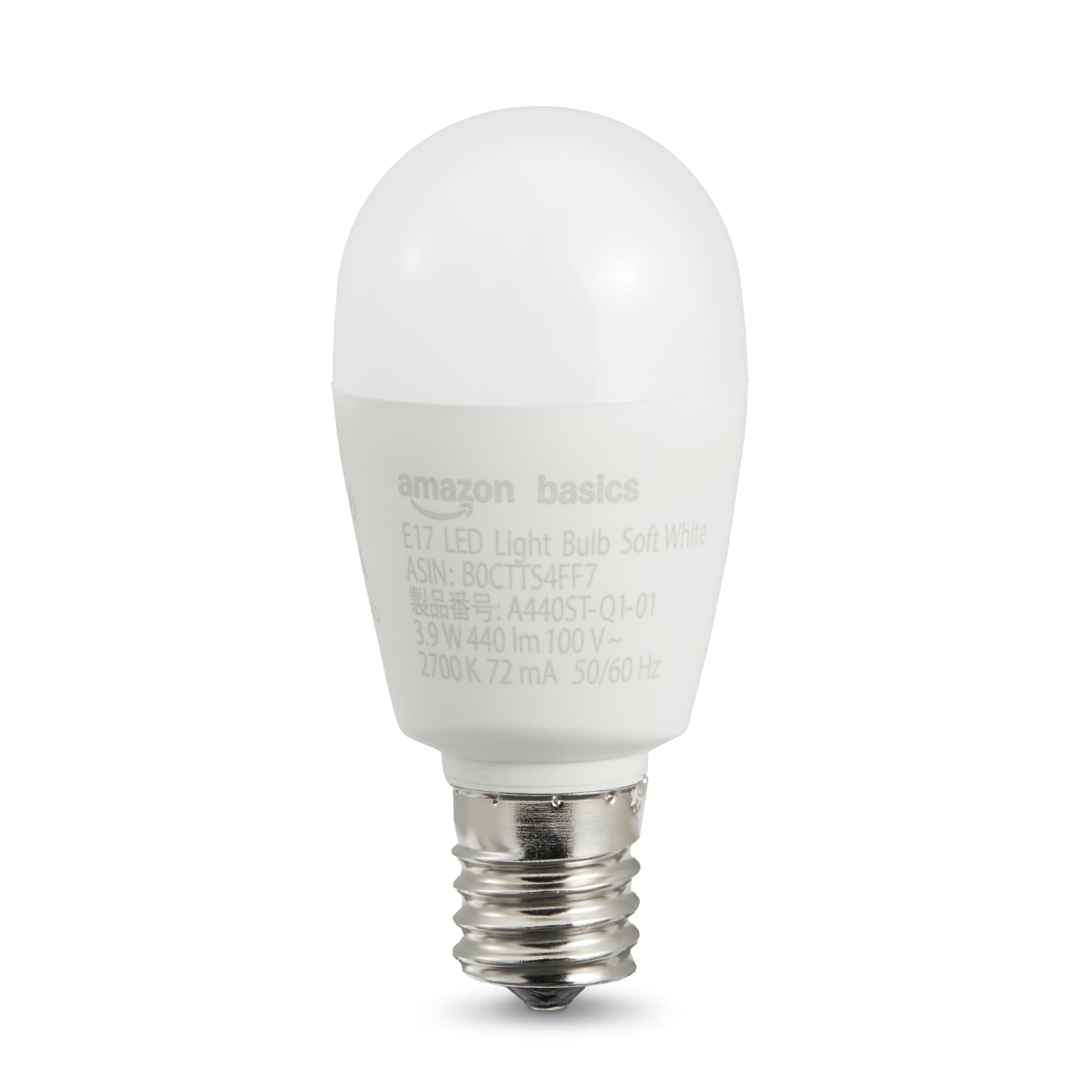 

AmazonBasics E17 LED Bulb 40W Bulb White 440lm Pack of 2 Color/Soft Non-Dimmable