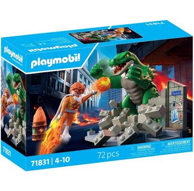 Plastic Construction Set Playmobil Heroes Duel with the Lizard 71831, 72 Parts