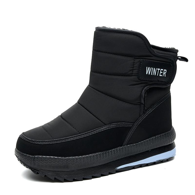 Snow boots velvet winter models warm thick bottom casual men and women high top